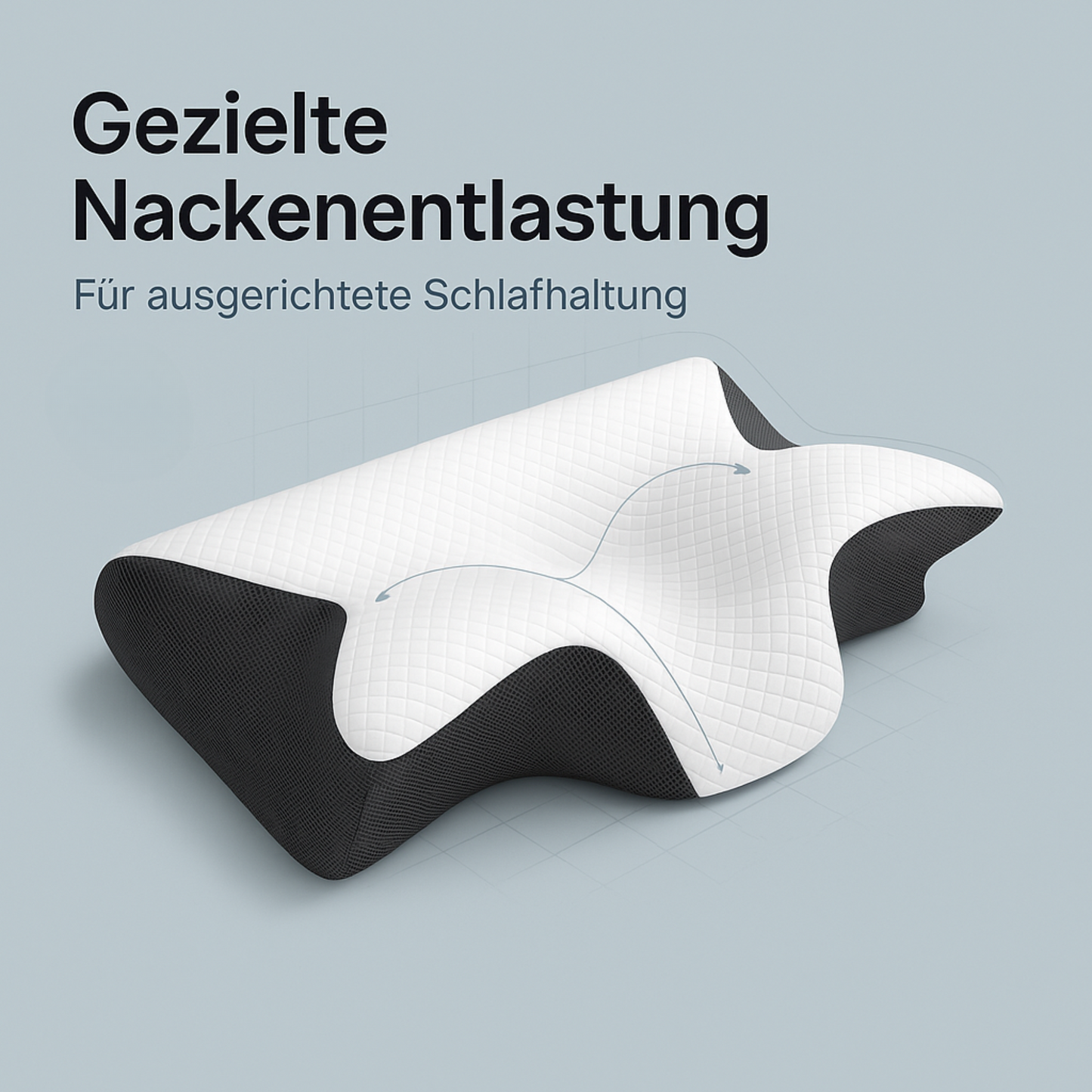 Ergonomic memory foam neck pillow