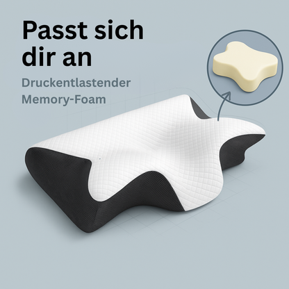 Ergonomic memory foam neck pillow