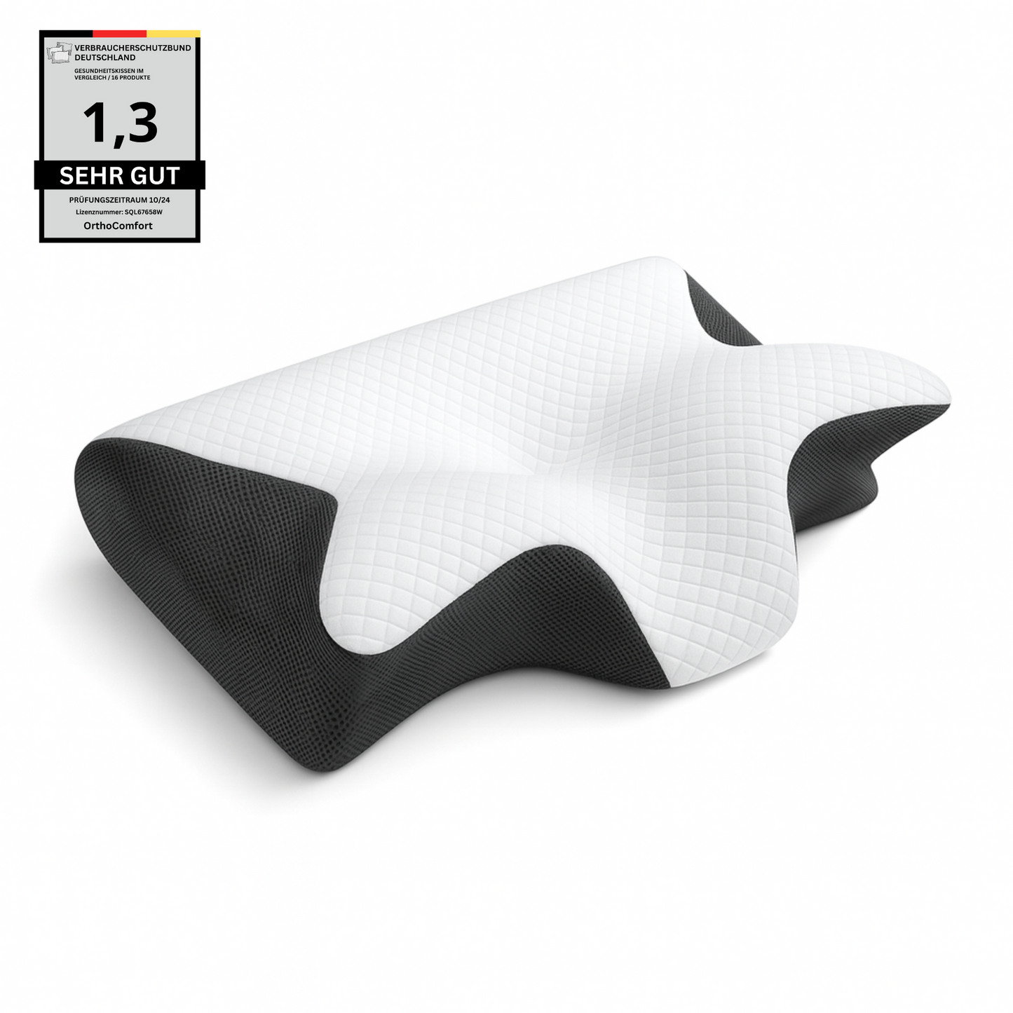 Ergonomic memory foam neck pillow